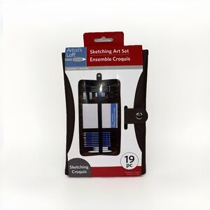 Artist's Loft - 19 Piece - Sketching Travel Art Set - New Brown Case